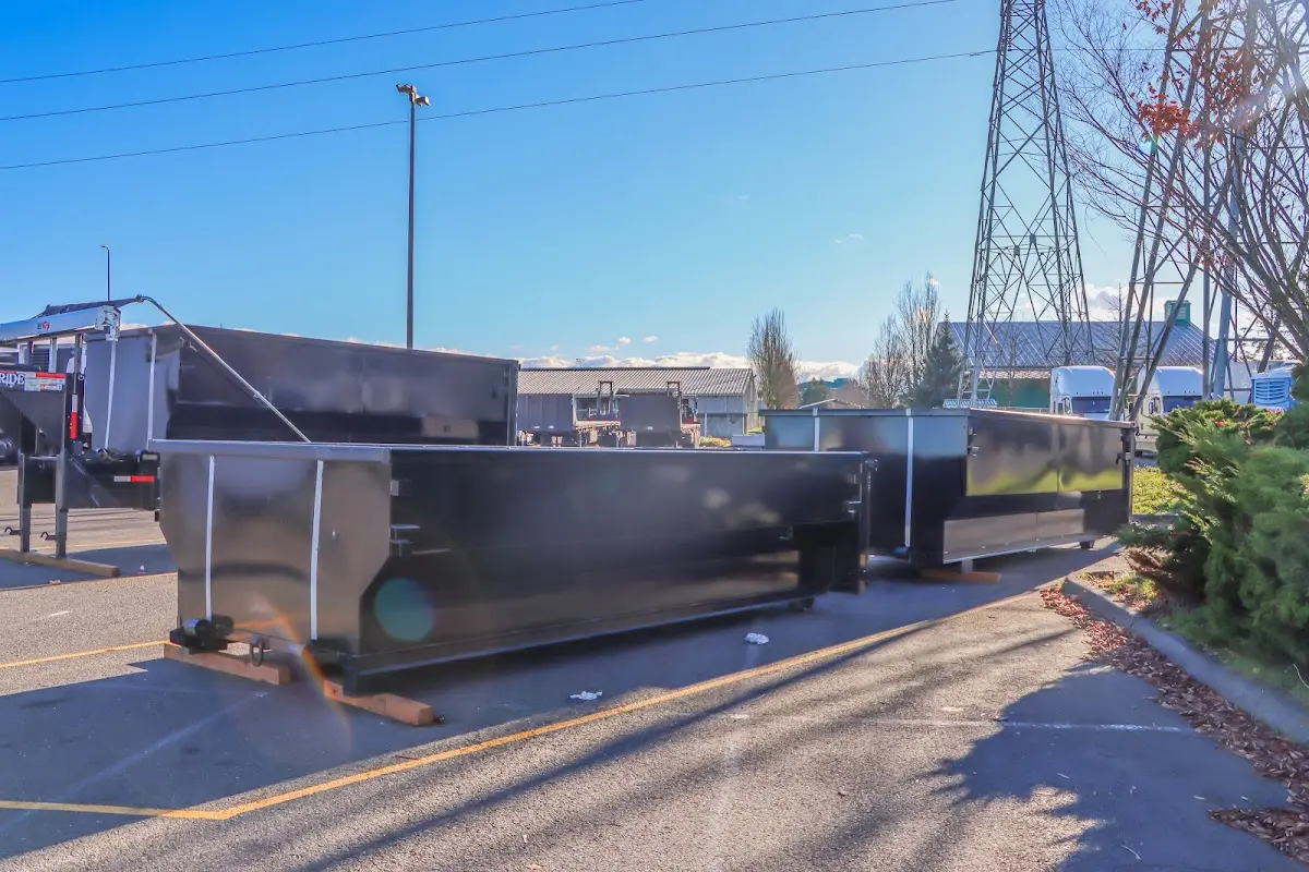 Roll-off dumpster ready for waste disposal at job site for Residential Dumpster Rental in Wickliffe